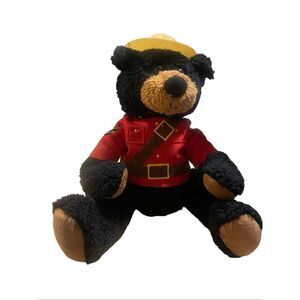 Stuffed Animal House Black Brown RCMP Canadian Mounted Police Sergeant Plush Toy